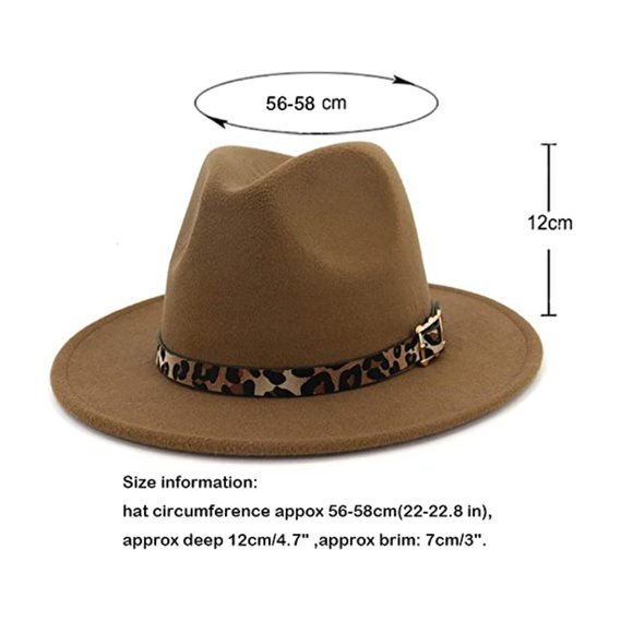 Women's Wide Brim Felt Fedora Panama Hat - Picture 2 of 7